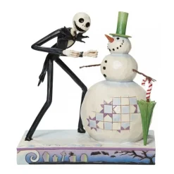 Figura Jack Skellington con Muñeco de Nieve Jim Shore