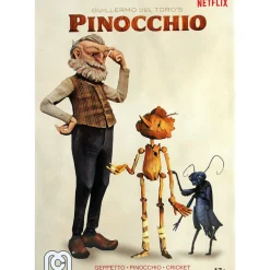 Figura Pinocho, Gepetto y Cricket