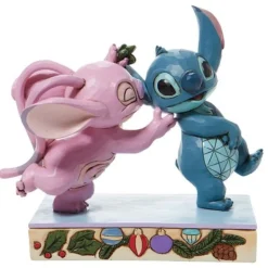 Figura Stitch y Angel con muérdago Enesco Disney