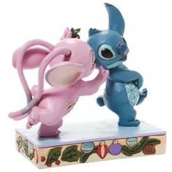 Figura Stitch y Angel con muérdago Enesco Disney