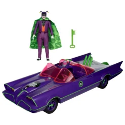 Figura Y Vehículo Batman 66 Batmobil With Joker (Gold Label) Dc Retro