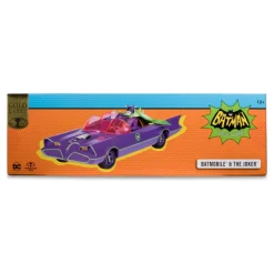 Figura Y Vehículo Batman 66 Batmobil With Joker (Gold Label) Dc Retro