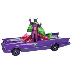 Figura Y Vehículo Batman 66 Batmobil With Joker (Gold Label) Dc Retro