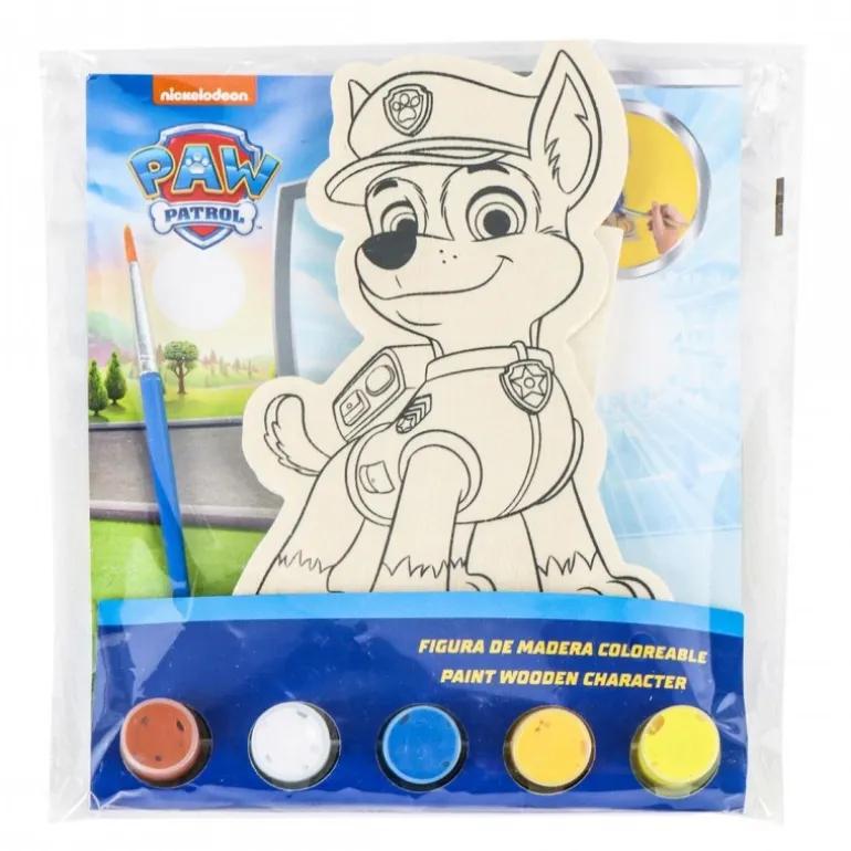 Figuras de Madera Coloreables Paw Patrol 100% Madera