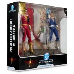 Figuras Paquete De 2 Shazam (Battle Damage) & Freddie Freeman (Gold Label) 18 Cm Dc Multiverse
