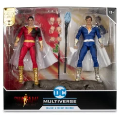 Figuras Paquete De 2 Shazam (Battle Damage) & Freddie Freeman (Gold Label) 18 Cm Dc Multiverse