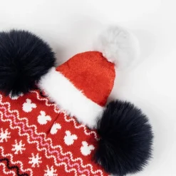 Gorro de Punto Navidad Minnie 100% Acrílico Rojo