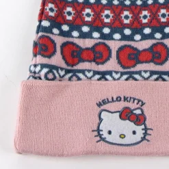 Gorro de Punto Navideño Hello Kitty Multicolor 100% Acrílico