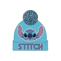 Gorro Pom-Pom Lilo & Stitch Azul Claro