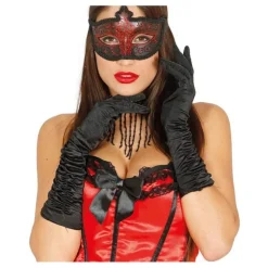 Guantes arrugados negros