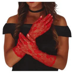 Guantes Calados Rojos de 38 cm