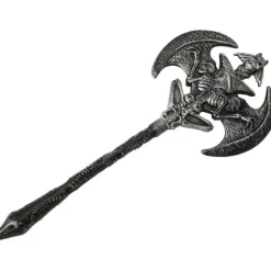 Hacha doble con esqueletos 50 cm