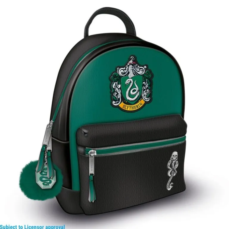 Harry Potter Mochila Slytherin de Cuero PU - Licencia Oficial