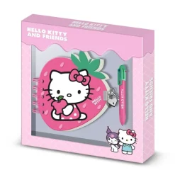 Hello Kitty Pack Diario Fresa y Bolígrafo 6 Colores