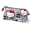 Hello Kitty Panels Estuche Portatodo Triple Multicolor