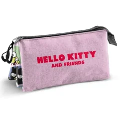 Hello Kitty Panels Estuche Portatodo Triple Multicolor