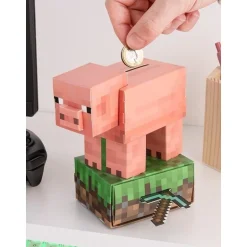 Hucha Minecraft Cerdito 16 cm con Licencia Oficial