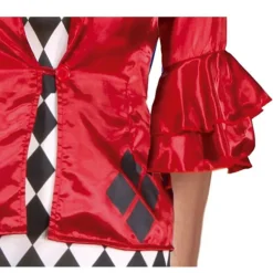 Impactante Disfraz de Harley Quinn Roja para Mujer