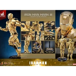 Iron Man Figura Movie Masterpiece Diecast 1/6 Mark III (Gold Color)