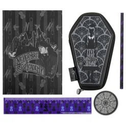 Juego de Papelería Wednesday Ataúd 5 Piezas