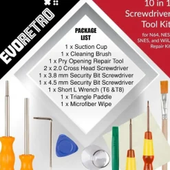 Kit de Herramientas 14 Piezas para Consolas Evoretro
