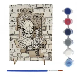 Kit de Manualidades de Madera Spiderman para Colorear