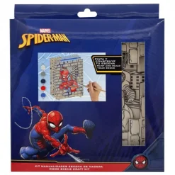 Kit de Manualidades de Madera Spiderman para Colorear