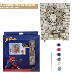 Kit de Manualidades de Madera Spiderman para Colorear