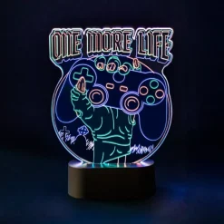 Lámpara Acrílica Gameration One More Life