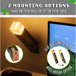 Lámpara Antorcha Minecraft