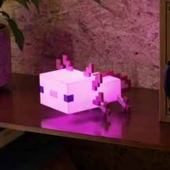 Lámpara Axolotl de Minecraft - Luz de Noche Decorativa