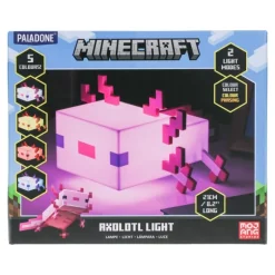 Lámpara Axolotl de Minecraft - Luz de Noche Decorativa