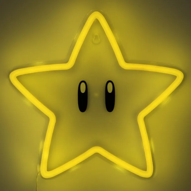 Lámpara de pared LED Super Mario Super Star Neon