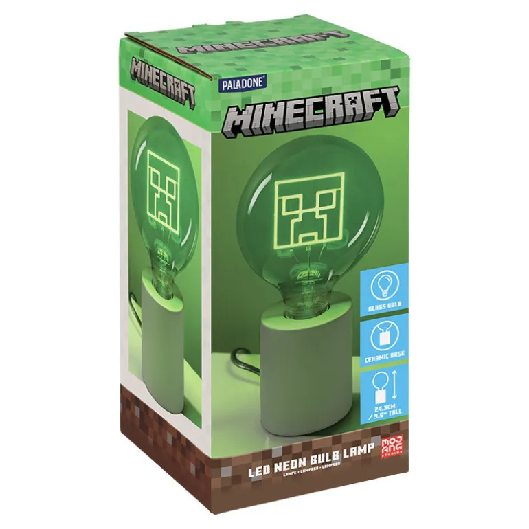 Lámpara Minecraft Creeper Led Neon E27