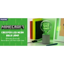 Lámpara Minecraft Creeper Led Neon E27