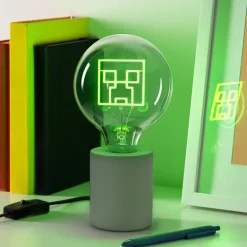 Lámpara Minecraft Creeper Led Neon E27