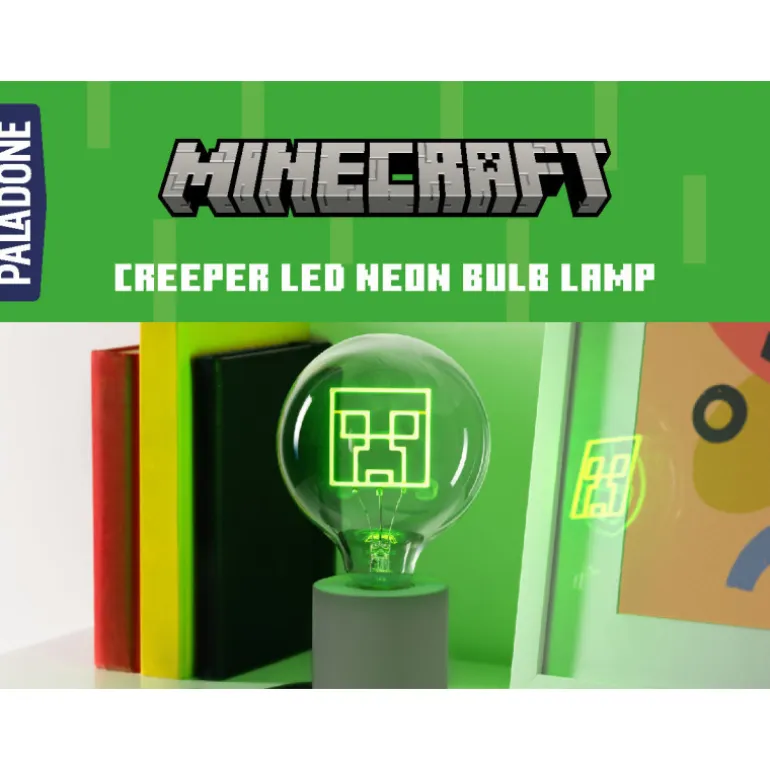 Lámpara Minecraft Creeper Led Neon E27