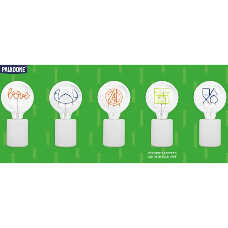 Lámpara Minecraft Creeper Led Neon E27