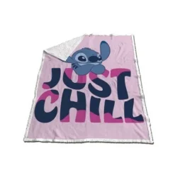 Manta coralina sherpa Stitch Just Chill Disney