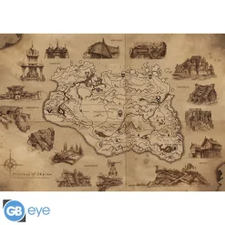 Mapa Ilustrado de SKYRIM - Poster Maxi 91.5x61 cm