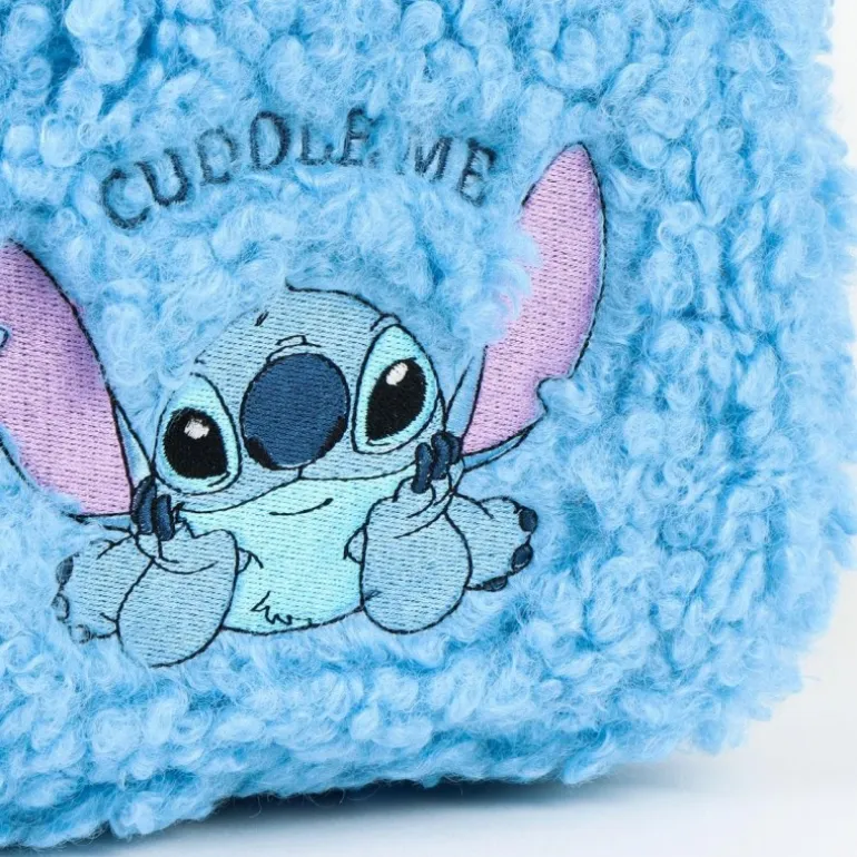 Mochila Casual de Borreguillo Stitch Azul 100% Poliéster