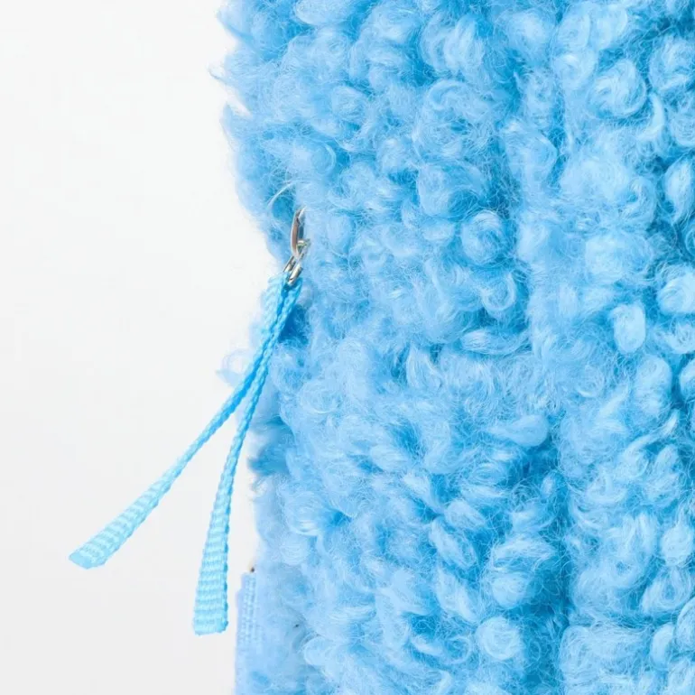 Mochila Casual de Borreguillo Stitch Azul 100% Poliéster