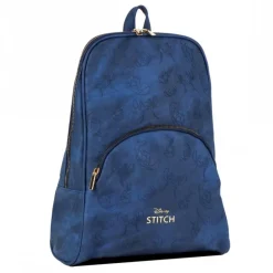 Mochila Casual de Polipiel Azul con Diseño de Stitch