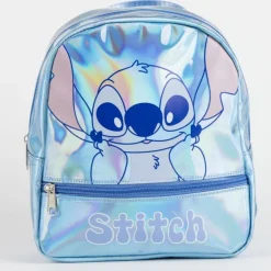 Mochila Casual Iridiscente de Stitch 100% PU Azul