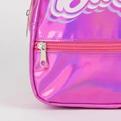 Mochila Casual Iridiscente Barbie 100% PU Rosa