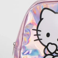 Mochila Casual Iridiscente Hello Kitty para Niñas 100% PU