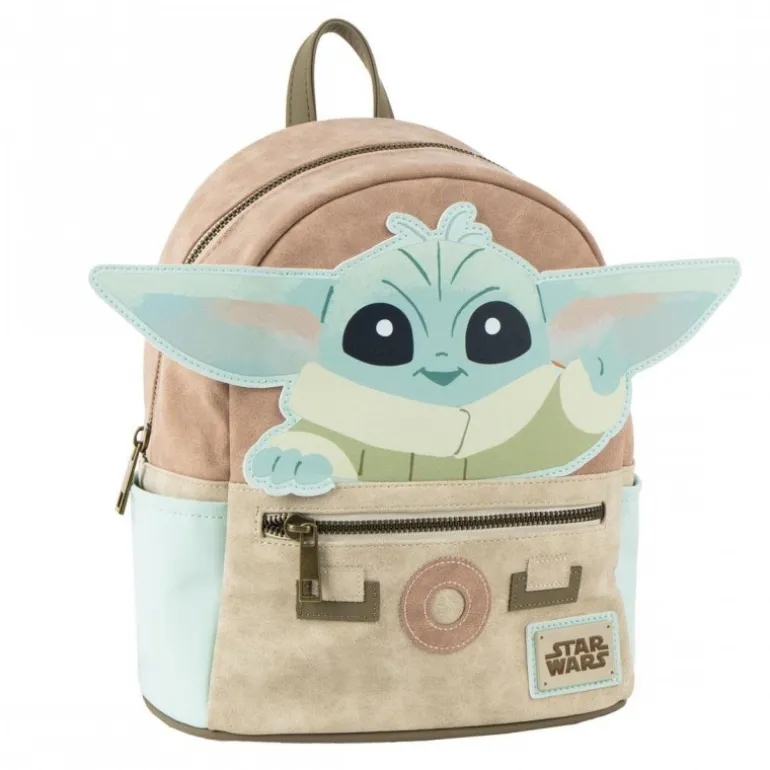 Mochila Casual Moda Polipiel The Mandalorian Grogu Beige