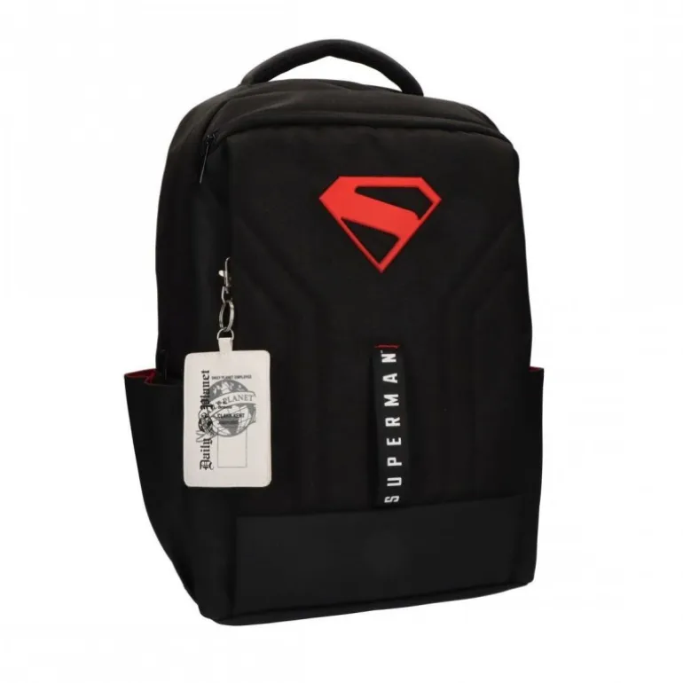 Mochila Casual Técnica Superman Negra de Poliéster