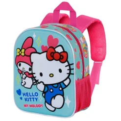 Mochila 3D Sanrio Hello Kitty Friendship Azul Preescolar