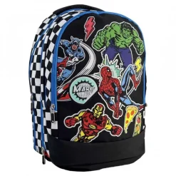 Mochila Escolar Mediana 41 cm Avengers en Poliéster Negro